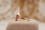 Hexagon Moissanite Bezel Set Engagement Ring Rose Gold - MinimalistJewels