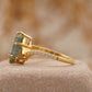 Kite Moss Agate Halo Diamond Engagement Ring