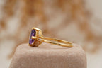 Princess Cut Amethyst Cluster Engagement Ring - MinimalistJewels