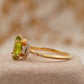 Marquise Cut Cluster Halo Diamond Peridot Engagement Ring
