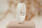 Baguette Cut Fire Opal Wedding Band 925 Sterling Silver - MinimalistJewels