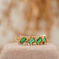 Baguette Cut Emerald Gemstone Stacking Matching Wedding Band