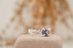 Alexandrite Gold Twist Engagement Ring | June Birthstone - MinimalistJewels