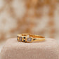 Princess Cut Alexandrite Wedding Band 14K Solid Gold Band