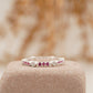 Ruby And Diamond Wedding Band 925 Sterling Silver