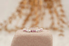Ruby And Diamond Wedding Band 925 Sterling Silver - MinimalistJewels