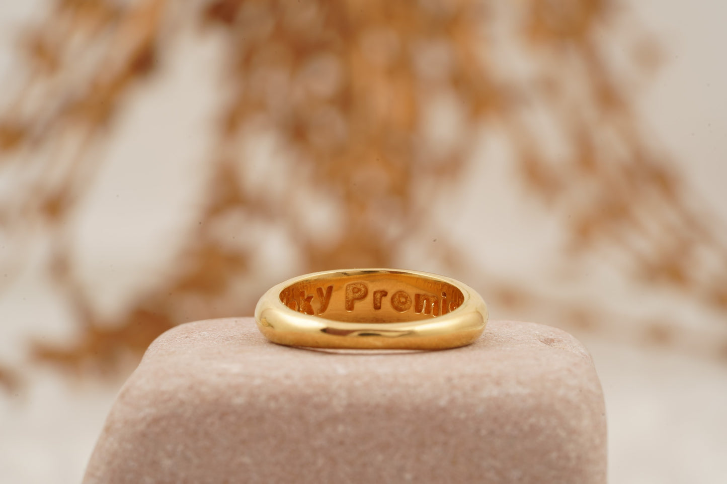 Pinky Promise Couples Stacking 14k Gold Filled Rings
