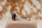Hexagon Cut Red Garnet Marquise Cut Cluster Engagement Ring - MinimalistJewels