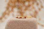 Pearl And Garnet Stacking Matching Birthstone Wedding Band - MinimalistJewels