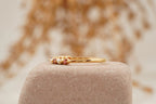 Pearl And Garnet Stacking Matching Birthstone Wedding Band - MinimalistJewels