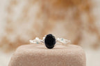 Oval Galaxy Sandstone Twig Engagement Ring - MinimalistJewels