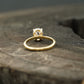 Oval Moissanite Solitaire Ring 10k Solid Gold