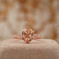 Oval Cut Morganite 2.5ct Engagement Rings For Women