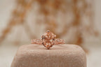 Oval Cut Morganite 2.5ct Engagement Rings For Women - MinimalistJewels