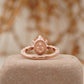 Oval Cut Morganite 2.5ct Engagement Rings For Women