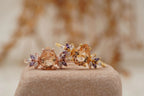 Pear Morganite Cluster Moissanite Alexandrite Ring - MinimalistJewels