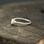 Curved Green Amethyst Stacking Matching Wedding Band - MinimalistJewels