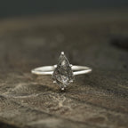 Kite Shaped Black Rutile Quartz Ring - MinimalistJewels