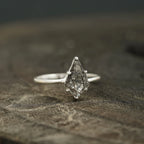 Kite Shaped Black Rutile Quartz Ring - MinimalistJewels