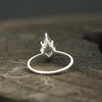 Kite Shaped Black Rutile Quartz Ring - MinimalistJewels