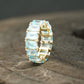 Baguette-Cut Aquamarine Full Eternity Wedding Band