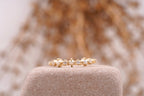 Pearl & Diamond Stacking Wedding Band - MinimalistJewels
