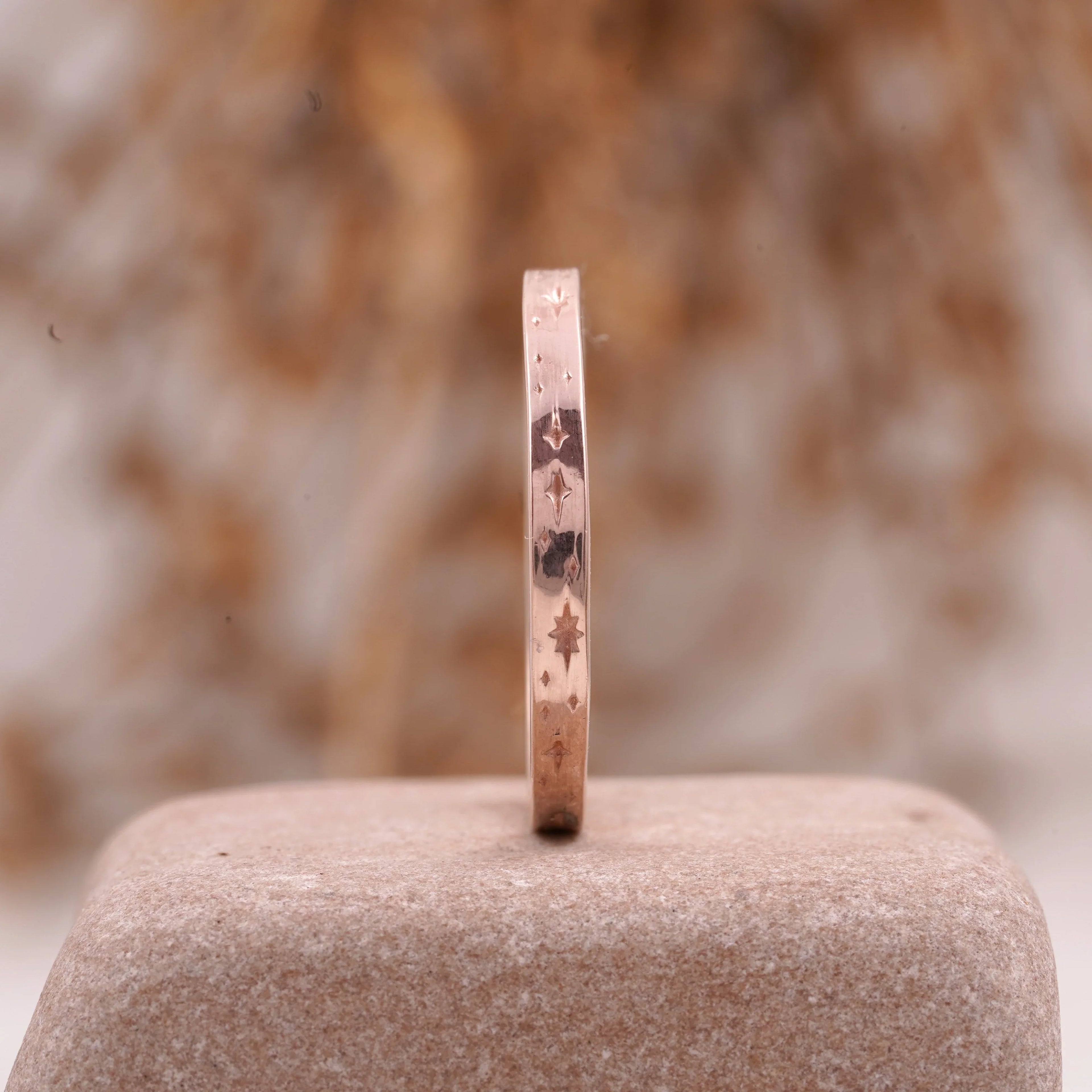 Celestial Star Engraved Wedding Ring - MinimalistJewels