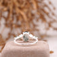 Oval Cut Moss Aaget 925 Sterling Silver Engagement Ring