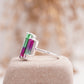 Watermelon Tourmaline Baguette Cocktail Ring Right Angle