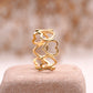 Heart Shaped Solid Gold Stacking Wedding Band  Verticle Right Angle