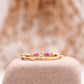 Marquise Cut Ruby Stacking Band 14k Solid Gold Wedding Band