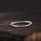 Turquoise Wedding Band Half Eternity 925 Silver Ring