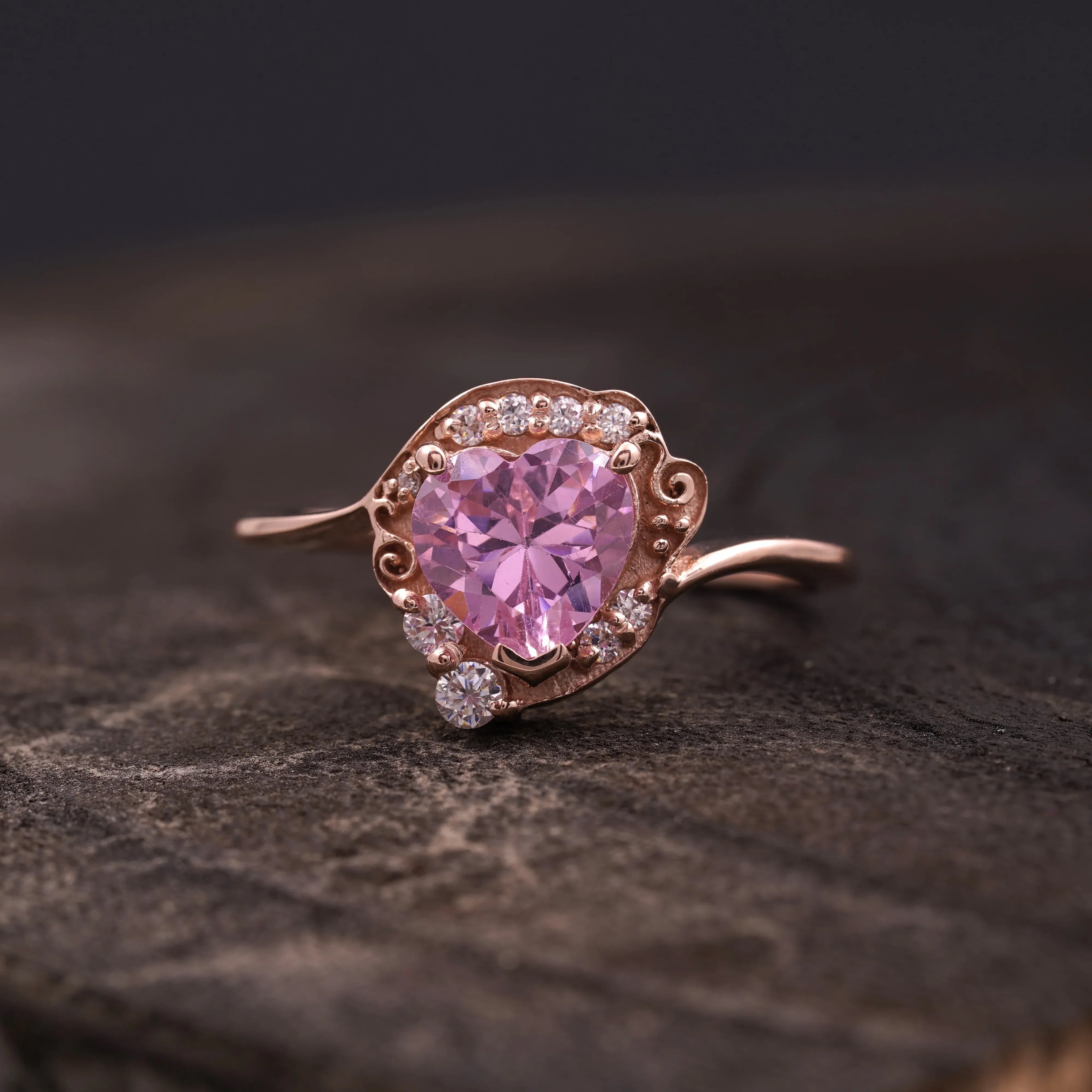 Usagi Sailor Moon Heart Cut Anime Engagement Ring - MinimalistJewels