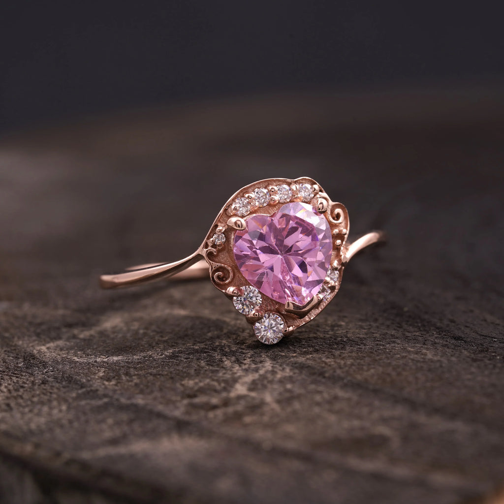 Usagi Sailor Moon Heart Cut Anime Engagement Ring - MinimalistJewels
