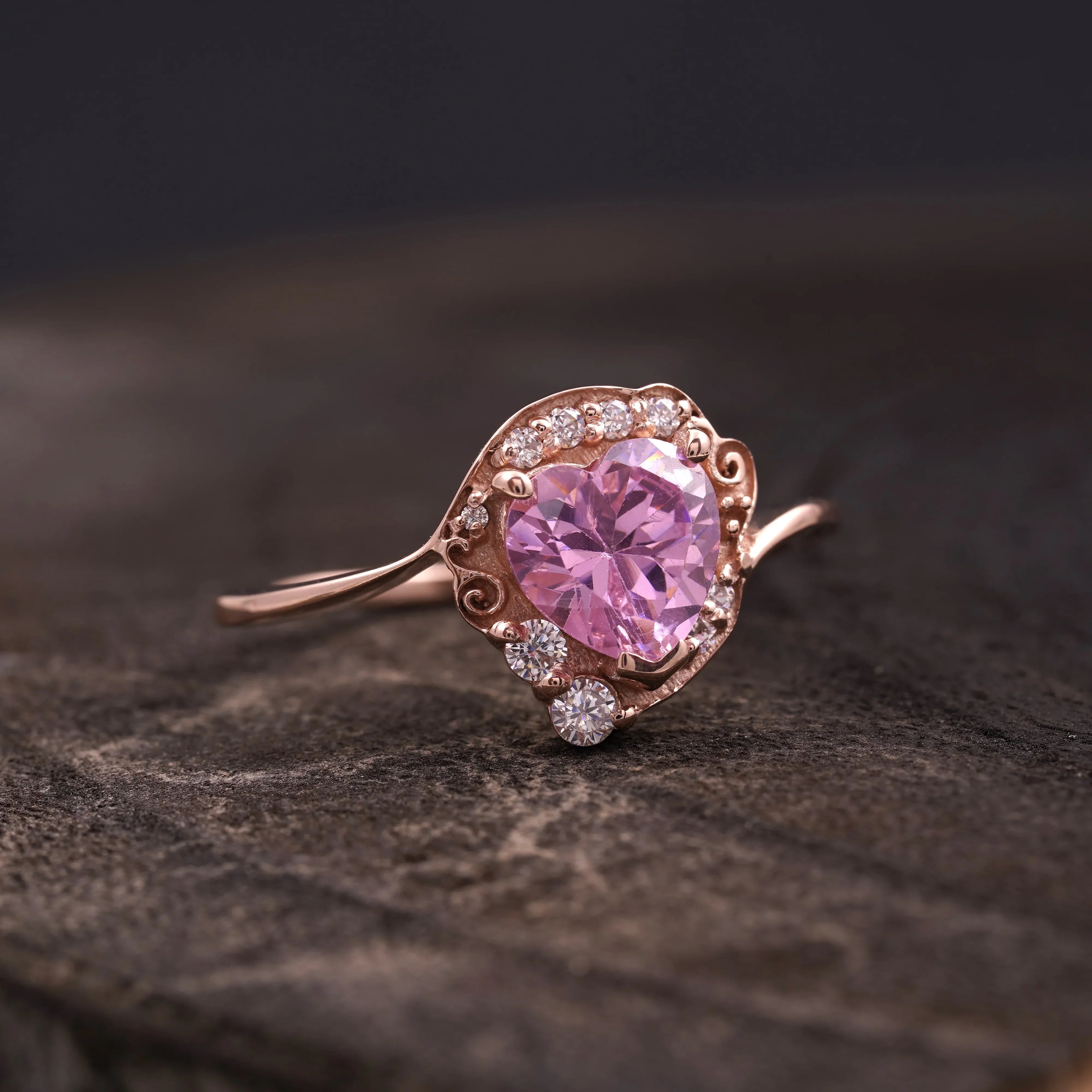 Usagi Sailor Moon Heart Cut Anime Engagement Ring - MinimalistJewels