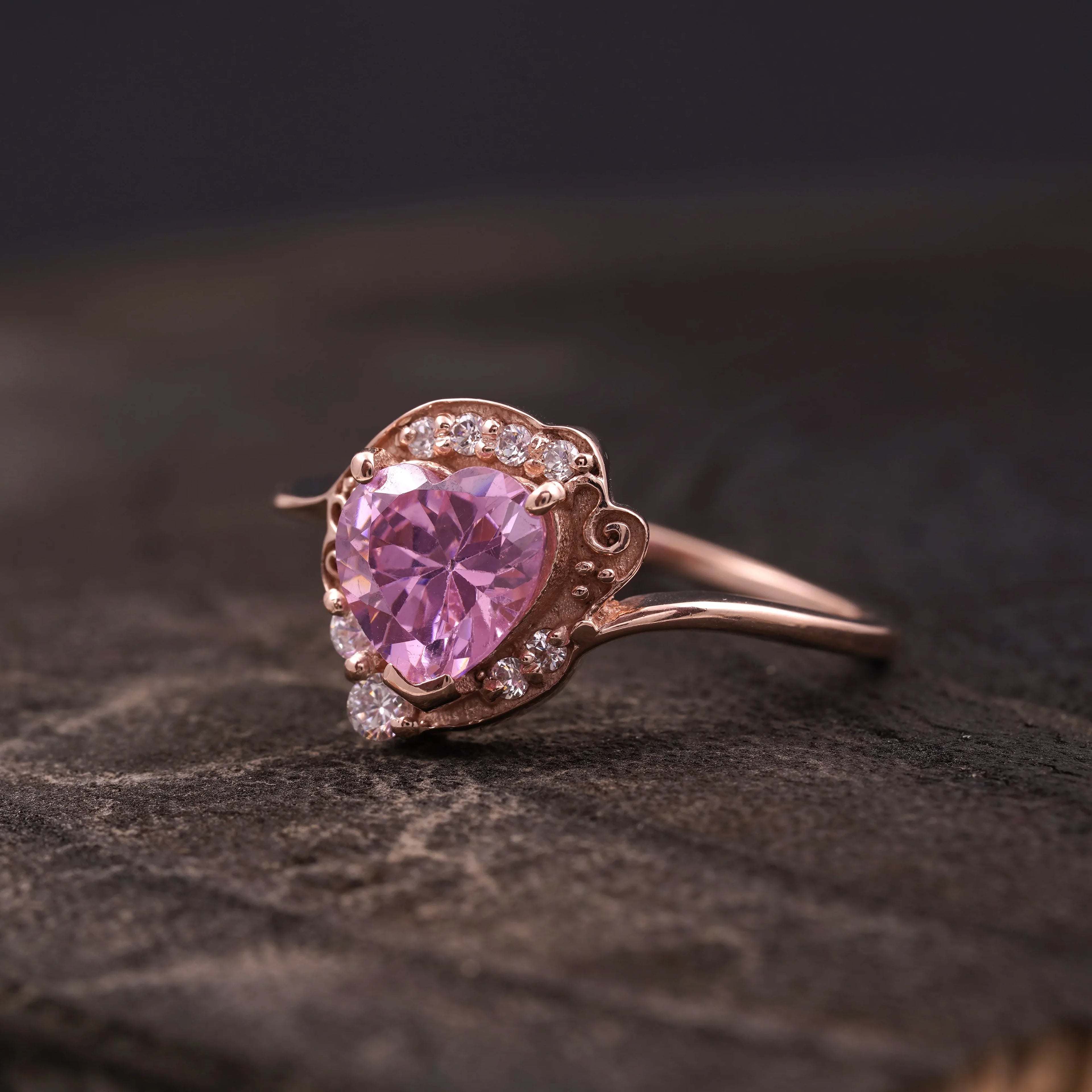 Usagi Sailor Moon Heart Cut Anime Engagement Ring - MinimalistJewels