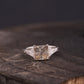 Asscher Cut Peach Moissanite Diamond Ring