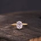 Oval Moissanite Engagement Rings - MinimalistJewels
