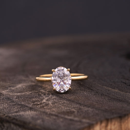 Oval Moissanite Engagement Rings