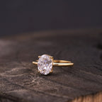 Oval Moissanite Engagement Rings - MinimalistJewels