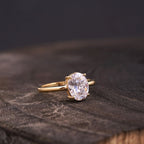 Oval Moissanite Engagement Rings - MinimalistJewels