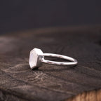 Hexagon Cut Moonstone Solitaire Ring - MinimalistJewels