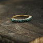 Dainty Stacking Turquoise Wedding Band, Half Eternity Band, 925 Sterling Silver