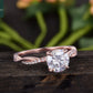 Round Infinity Moissanite Classic Engagement Ring