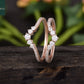 Double Curved Enhancer Moissanite Rose Gold Wedding Band Ring