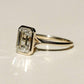 3 CT Emerald Cut Moissanite Engagement Ring Bezel Set Wedding Rings