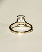 3 CT Emerald Cut Moissanite Engagement Ring Bezel Set Wedding Rings - MinimalistJewels