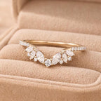 Floral Moissanite Wedding Band