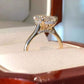 Oval Cut Moissanite Ring Daisy Floral Engagement Ring