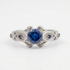 Zora Sapphire Spiritual Stone Silver Engagement Ring